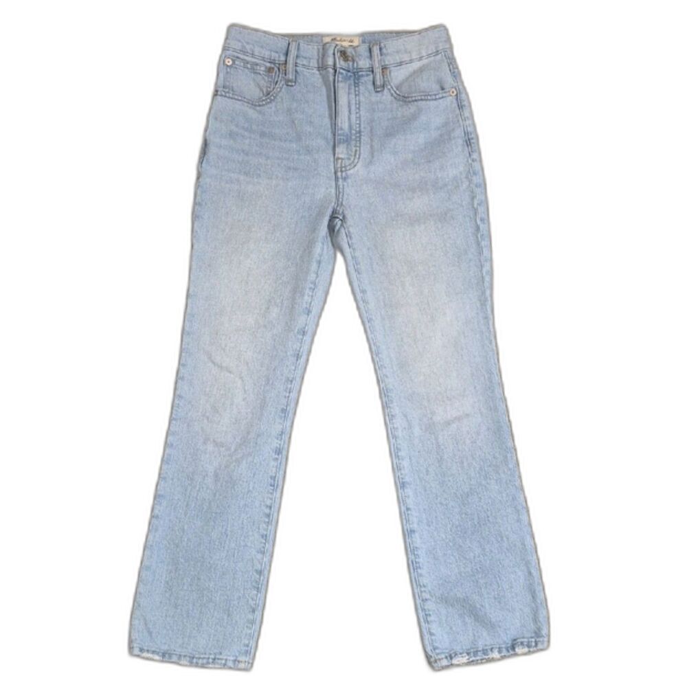 Madewell Demi-Boot Jeans 25 Light Wash Stretch Denim Mid Rise Ankle Bootcut